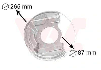 Отражатель, диск тормозного механизма VAN WEZEL 3770371