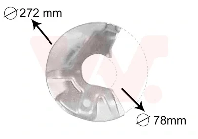 Отражатель, диск тормозного механизма VAN WEZEL 5823371