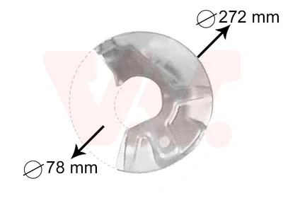 Отражатель, диск тормозного механизма VAN WEZEL 5823372
