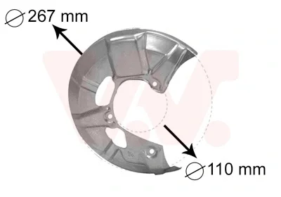 Отражатель, диск тормозного механизма VAN WEZEL 5830372