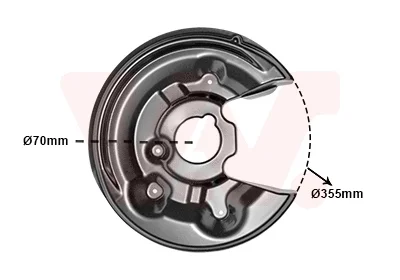 5839374 VAN WEZEL Отражатель, диск тормозного механизма