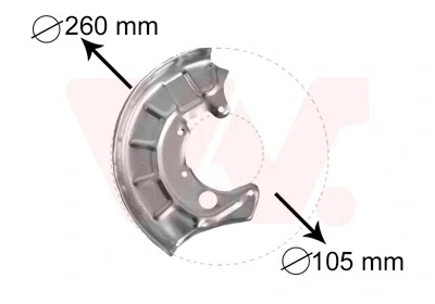 Отражатель, диск тормозного механизма VAN WEZEL 5880372