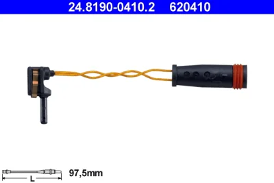 Сигнализатор, износ тормозных колодок ATE 24.8190-0410.2