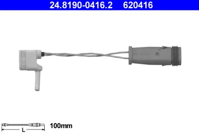 Сигнализатор, износ тормозных колодок ATE 24.8190-0416.2