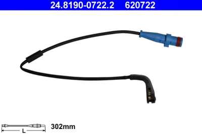24.8190-0722.2 ATE Сигнализатор, износ тормозных колодок