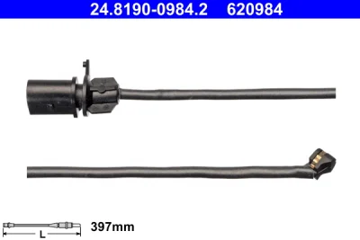 Сигнализатор, износ тормозных колодок ATE 24.8190-0984.2