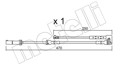 SU.338 METELLI Сигнализатор, износ тормозных колодок