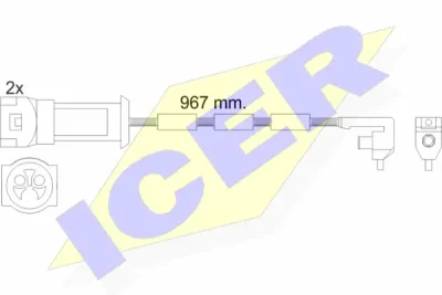 610069 E C ICER Сигнализатор, износ тормозных колодок