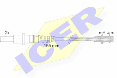 610157 E C ICER Сигнализатор, износ тормозных колодок