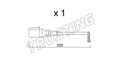 Сигнализатор, износ тормозных колодок TRUSTING SU.364