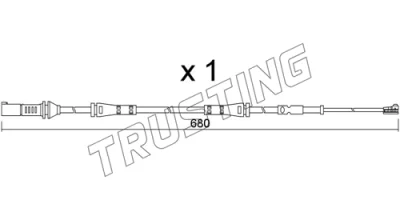 Сигнализатор, износ тормозных колодок TRUSTING SU.369