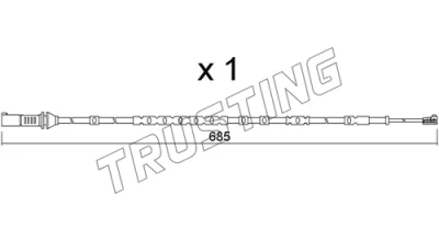 Сигнализатор, износ тормозных колодок TRUSTING SU.370