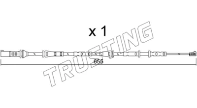 Сигнализатор, износ тормозных колодок TRUSTING SU.378