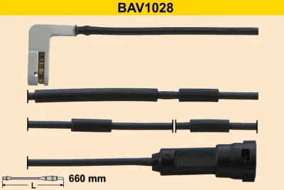BAV1028 BARUM Сигнализатор, износ тормозных колодок