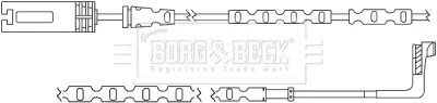 BWL3060 BORG & BECK Сигнализатор, износ тормозных колодок