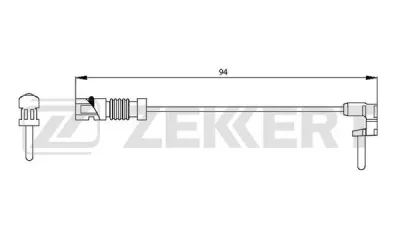 BS-8003 ZEKKERT Сигнализатор, износ тормозных колодок