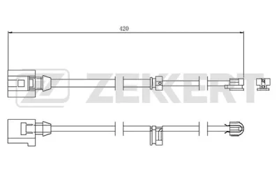 Сигнализатор, износ тормозных колодок ZEKKERT BS-8045