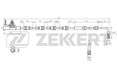 Сигнализатор, износ тормозных колодок ZEKKERT BS-8141