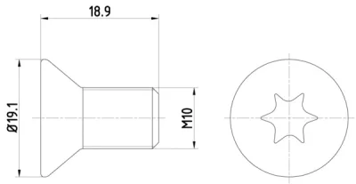 8DZ 355 209-101 BEHR/HELLA/PAGID Болт, диск тормозного механизма