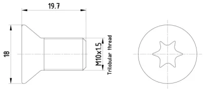 TPM0011 BEHR/HELLA/PAGID Болт, диск тормозного механизма