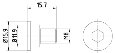 Болт, диск тормозного механизма MINTEX TPM0003