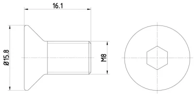 Болт, диск тормозного механизма MINTEX TPM0006
