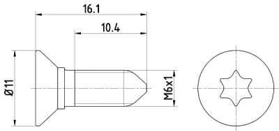 Болт, диск тормозного механизма MINTEX TPM0008