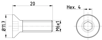 Болт, диск тормозного механизма MINTEX TPM0015