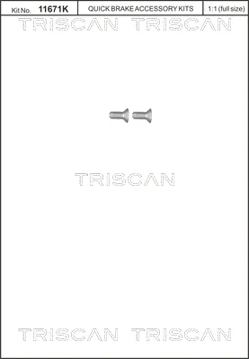 8105 116012 TRISCAN Болт, диск тормозного механизма