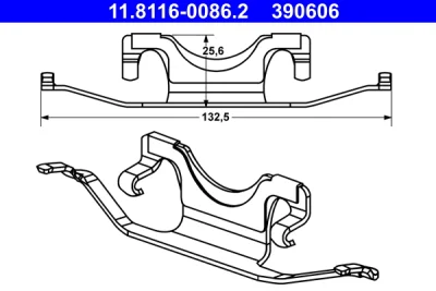 Пружина, тормозной суппорт ATE 11.8116-0086.2