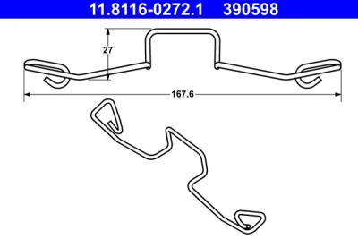 Пружина, тормозной суппорт ATE 11.8116-0272.1