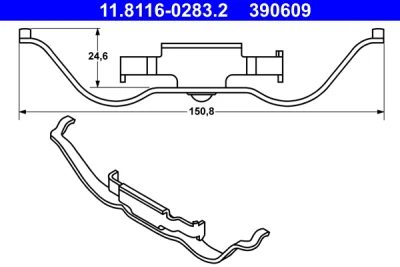 Пружина, тормозной суппорт ATE 11.8116-0283.2