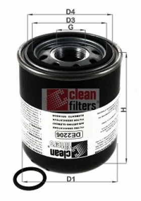 DE2206 CLEAN FILTERS Патрон осушителя воздуха, пневматическая система