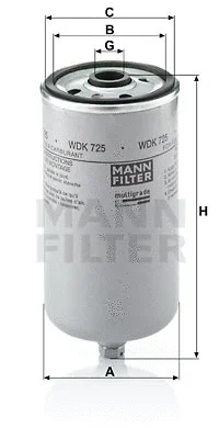 WDK 725 MANN Топливный фильтр