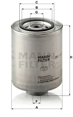 WK 1123/1 MANN Топливный фильтр