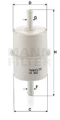 Топливный фильтр MANN WK 4002