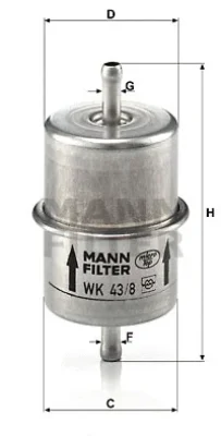WK 43/8 MANN Топливный фильтр