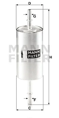 Топливный фильтр MANN WK 512/1