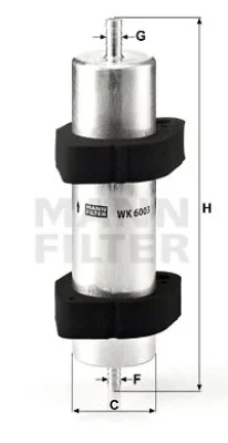 Топливный фильтр MANN WK 6003