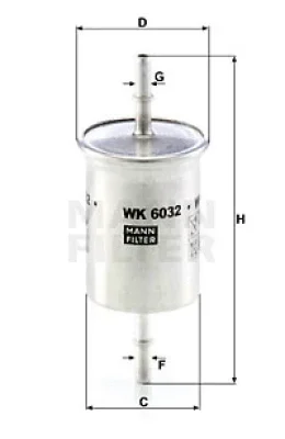 Топливный фильтр MANN WK 6032