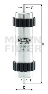 WK 6037 MANN Топливный фильтр