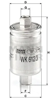 Топливный фильтр MANN WK 612/3