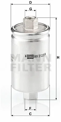 Топливный фильтр MANN WK 612/5