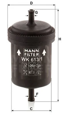WK 613/1 MANN Топливный фильтр