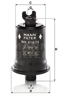 WK 614/24 x MANN Топливный фильтр