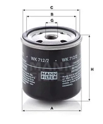 Топливный фильтр MANN WK 712/2
