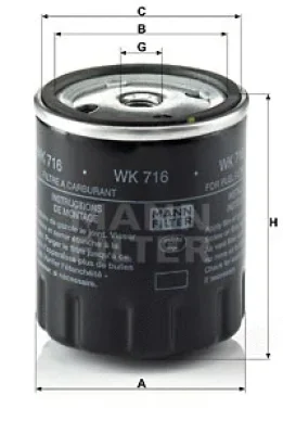 Топливный фильтр MANN WK 716