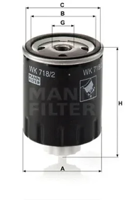 WK 718/2 MANN Топливный фильтр