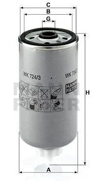 WK 724/3 MANN Топливный фильтр