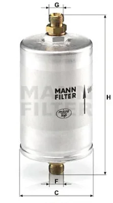 WK 726/3 MANN Топливный фильтр